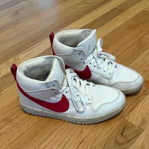 2017 NikeLab x Riccardo Tisci Dunk Lux Chukka 'White Red’ men’s size 6 EUR 38.5